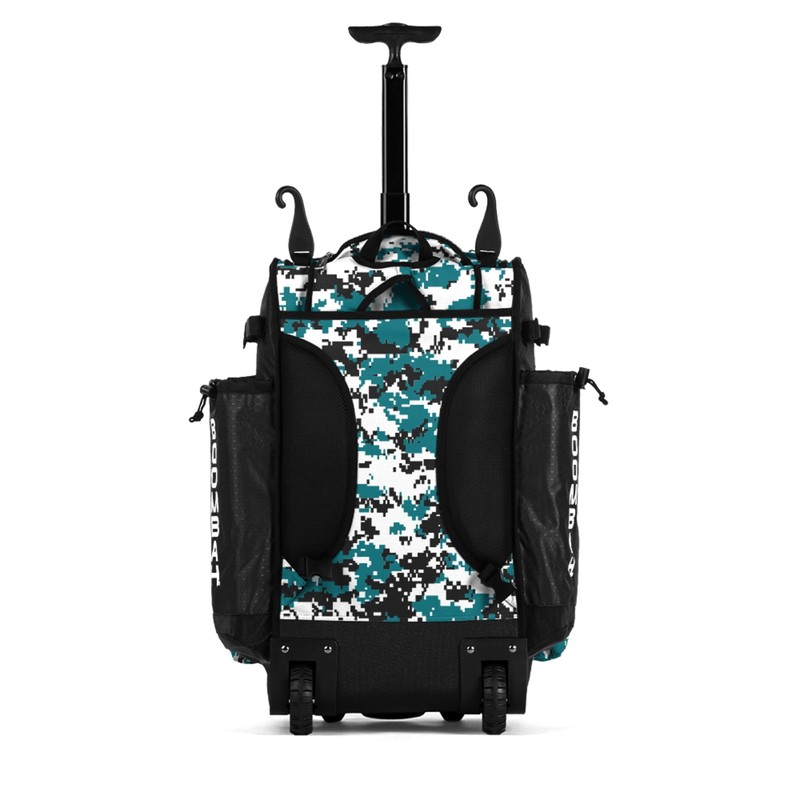 Boombah Rolling Superpack Hybrid Digital Camo Bat Pack Black/Teal -