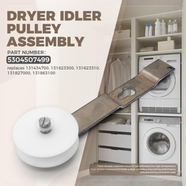 5304507499 Dryer Idler Pulley Assembly for Frigidaire Electrolux, Clothes Dryer Idler Arm and Pulley Replacement 131434700 131863100