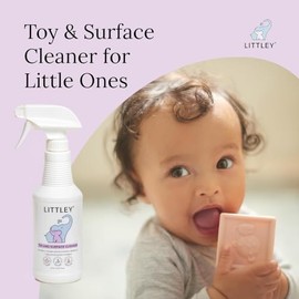Littley Toy & Surface Cleaner | Alcohol-Free HOCl Spray for Baby Toys & High-Touch Surfaces | Fragrance-Free Formula | Gentle Cleaning for Everyday Me