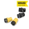 Karcher Kit de 4 cepillos Redondos para Limpiador de Vapor