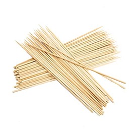 LAKINGO 8 Inch Bamboo Skewers 100pcs Food Appetizer Toothpicks Bamboo Wood Picks for BBQ, Yakitori Chicken, Grilling, Marshmallow, Fruit, Drink, Barbecue, Fondue, Roastin, Cocktail