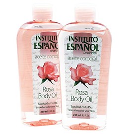 Instituto Espaol Rosa Body Oil Body Oil Massage with a Pleasant Roses Scent, Helps to Smooth Your Skin, 2-Pack of 8.5 FL Oz, 2 Bottles                