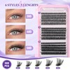 Sixstarhair Cluster Lashes Kit 580Pcs Individual Eyelashes with Bond and