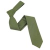 Mens Solid Linen Tie and Pocket Square Set - Slim