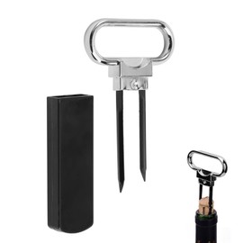 Wine Opener, Two-Prong Cork Puller with Sleek Case, Handheld Corkscrew Remover Labor-saving Wine Bottle Cork Opener for Home Bar Club Party Use