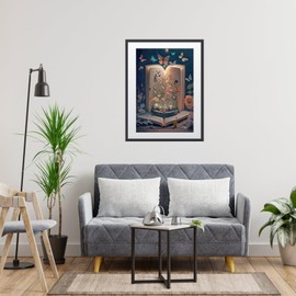 MOGTAA Butterfly in Book Diamond Painting Kits for Adults, Full Drill Flowers Diamond Art Kits for Beginner, DIY 5D Landscape Diamond Dots Kit Crystal Crafts for Home Art Decor 12x16 Inch