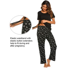 Ekouaer Women's Maternity Nursing Pajamas