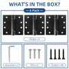 6 Pack Self Closing Door Hinges, 4 Inch Spring Loaded