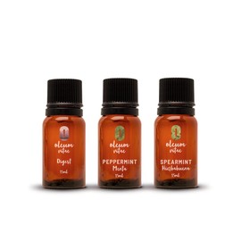 OLEUM VITAE Kit de Aceites Esenciales DIGEST-MENTA-HIERBABUENA. 100% Puros y Orgánicos. Apoyo Perfecto para la Digestión. Aplicación Aromática, Interna y Externa
