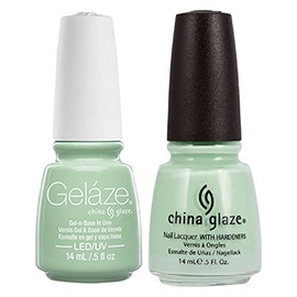 China Glaze Gelaze Tips and Toes Nail Polish, Re-Fresh Mint, 2 Count