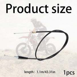 Motorcycle Throttle Cable 110CM Replacement pit bike Throttle Cable Straight Head for Pit Dirt Motor Trail Bike