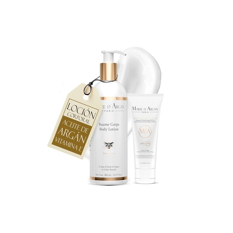 MARIE D'ARGAN Kit Cuidado Corporal de 2 Piezas, Loción Corporal