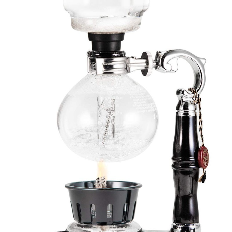 YAMA Glass 3 Cup Tabletop Siphon Gravity Coffee Maker with