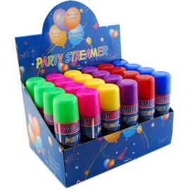 VIP Home Essentials 96 Pack of Party Streamer Spray String in a Can Children's Kid's Party Supplies, Perfect for Events