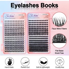 Fenshine eyelashes of genitals C/D round turn 9-15 mm, DIY longer for spreading unique artificial eyelashes in the home (a group of 9-16 mm, a mascare package)