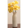 6 Yellow Full Open Bud Wooden Roses for Crafts Custom