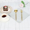 INFEI Plain Striped Cotton Linen Blended Dinner Cloth Napkins -
