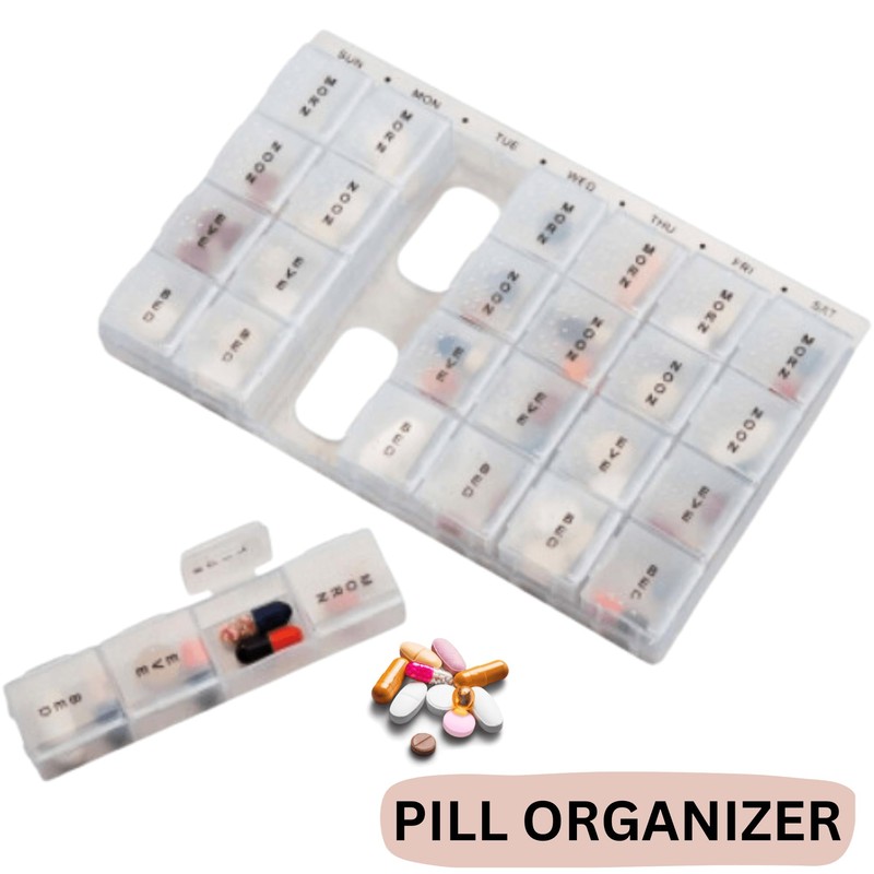 RINCS Essentials Pill Box – Weekly Tablet Organizer 7 Day