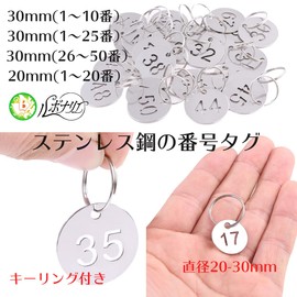 Lubonarie Door Number Tag, Cloak, Double-Sided, Door Number Tag, Cloak, For Business Management, Number Tag, Key Label Tag, Waterproof, High Temperature Resistant, Includes Key Ring (0.8 inch (20 mm)