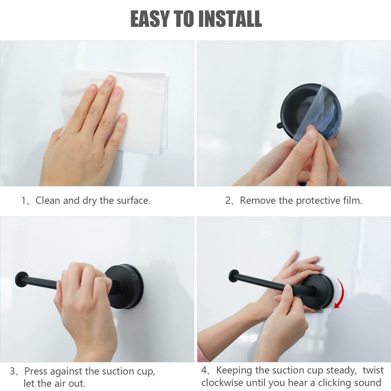 DGYB Suction Cup Toilet Paper Holder - No Drill Adhesive