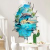 Break Through Wall Effect Ocean Themed Static Electricity Window Decorations