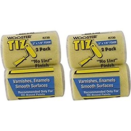Wooster Brush R730-3 Tiz Foam Roller Cover, 1/8-Inch Nap, 2-Pack, 3-Inch-2 Pack