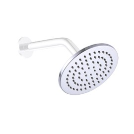 Generic All Metal 6 Inch Rain Shower Head,2.5 GPM High Flow Round Showerhead,High Pressure Single Function In Wall Shower,Chrome,Thread NPT