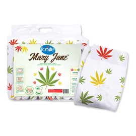 Forsite Nature's Escape Briefs Printed Adult Diapers, Mary Jane, Large, Starter Pack/4