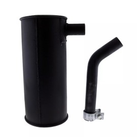 Unbranded H400mm D170mm Inlet 60mm Outlet 40mm Muffler Silencer For Yanmar Excavator VIO75