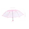 TOVINANNA Creative Flower Decor Transparent Folding Umbrella Automatic Compact Outdoor