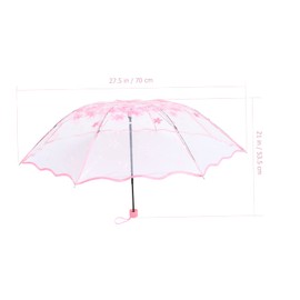 TOVINANNA Creative Flower Decor Transparent Folding Umbrella Automatic Compact Outdoor Umbrella Portable Travel Umbrella for Sun Rain Lightweight Wind Resistant for Men