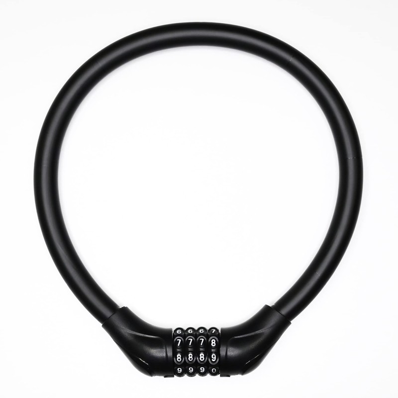 SAGISAKA Extra Thick Dial Lock 23.6 inches (60 cm), Black