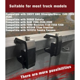 Kikito Mounting Clamps Truck Cap Topper Camper Shell for Silverado Sierra Dakota Ram F150 F250 Titan Tacoma Tundra 4PC | Ladder Rack Clamps, Truck Bed Clamps, Canopy Clamp |