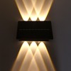 Solar Outdoor Lights Waterproof 6 LED Bulbs Ambient Outdoor Wall