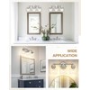 Emak Bathroom Light Fixtures Over Mirror, Brushed Nickel Vanity Light