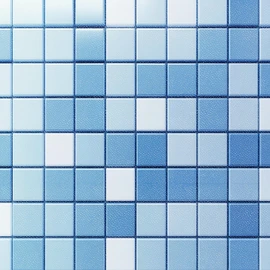 HOMETITUTE 10PCS 12x12 Inch Blue White Mosaic Textured Flat Surface Floor Tiles Peel and Stick Removable Self Adhesive DIY Vinyl Flooring Stickers for Kitchen Bathroom Laundry Room Entryway Home Decor