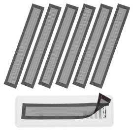 YOKIVE 8 Pcs Magnetic Floor Vent Covers, Floor Register Cover PVC Mesh Air Vent Screen Filters, Great for Home Floor, Wall, Ceiling, Catch Debris Hair Dust (Black, 10-Inch x 2-Inch)