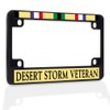 Fastasticdeals Metal Insert Bike License Plate Frame Desert Storm Veteran