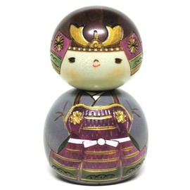 工芸品 海外向けお土産 日本こけし 手作り 五月人形 こけし 卯三郎作 かぶと君