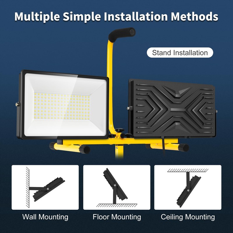 2 Pack LED Work Light, 100W LED Flood Light Outdoor