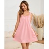 Namatime Cotton Nightgowns for Women Sleeveless House Dress Ruffle Nightshirt