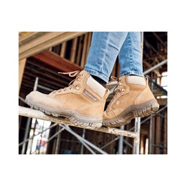 Cat Footwear Women's Tess ST Construction Boot, Chocolate, 8.5 Wide