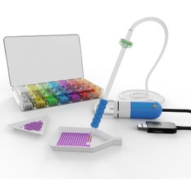 BAOOOHEE Electric Diamond Painting Pen-Vacuum Diamond Painting Pen,40PCS Diamond Painting Accessories Tools-Adult Diamond Painting Kit for Inlaying AB Grade Gemstones, No Wax Required(Blue)