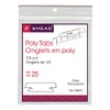 Smead Poly Tab 1/3 Cut, Clear, 25 Per Pack (64615)
