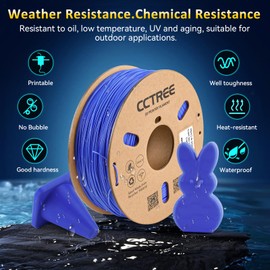 CCTREE TPU Filament 1.75mm, 1kg Spool (2.2 lbs), Flexible 3D Printer Filament, Shore Hardness 95A, High Elasticity & Impact Resistance, Dimensional Accuracy ±0.03mm, Blue
