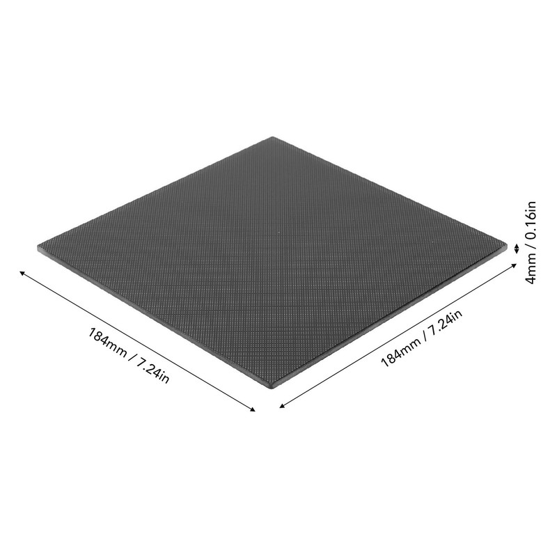 Tempered Glass Print Bed 184x184x4mm Microporous Coating 3D Printer Build