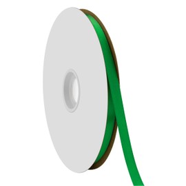 Berwick Offray 3/8" Single Face Satin Ribbon, Emerald Green, 100 Yds