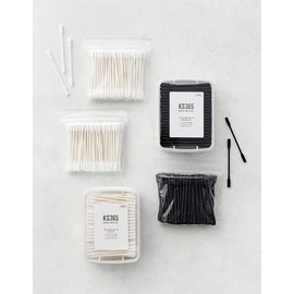KS365 [KS365] 비건 순면 엠보싱 종이 스틱 면봉 1000개 2종(택1) [KS365] Vegan Cotton Embossed Paper Stick Cotton Swabs 1000 pcs 2 types (Choose 1)