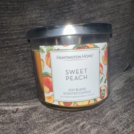 Huntington Home 3- Wick Soy Blend Candle Sweet Peach
