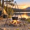 Adjustable Camping Tripod for Campfire Cooking – Portable Hanging Pot